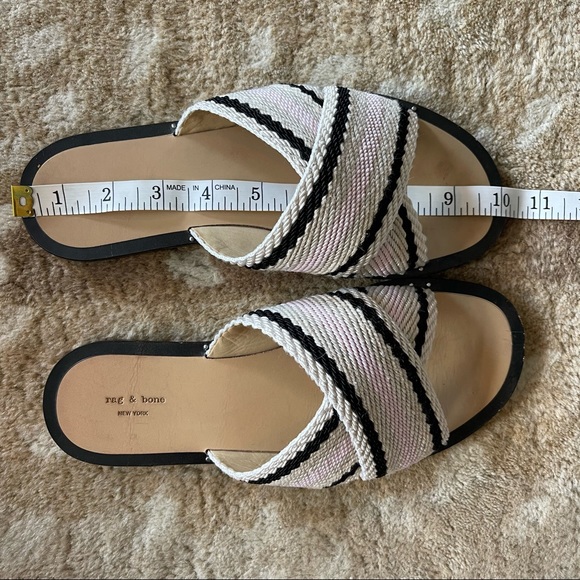 Rag & Bone Keaton Slide in Pink Combo Wrap Sandals Size 37.5 - Picture 9 of 11